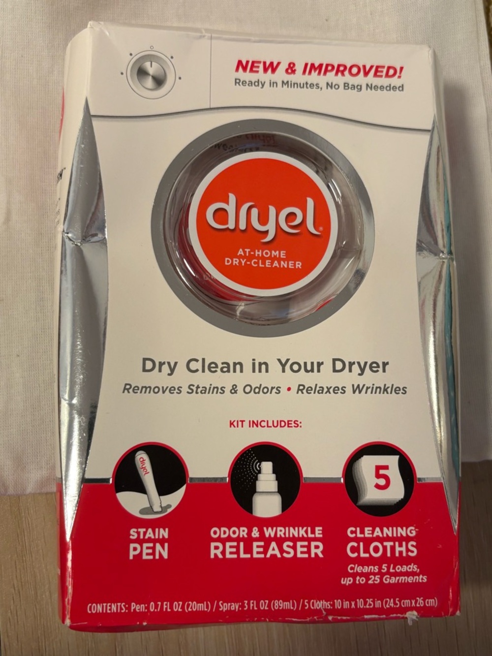 Dryel At-Home Dry Cleaner Kit - 5 Loads: Phosphate-Free, Clean Breeze Scent